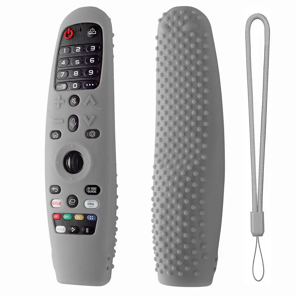 New For LG Smart TV AN-MR650A600 20GA 19BA Remote Control Case Soft Silicone Protective Cover Compatible Replacement Accessories Quake grey