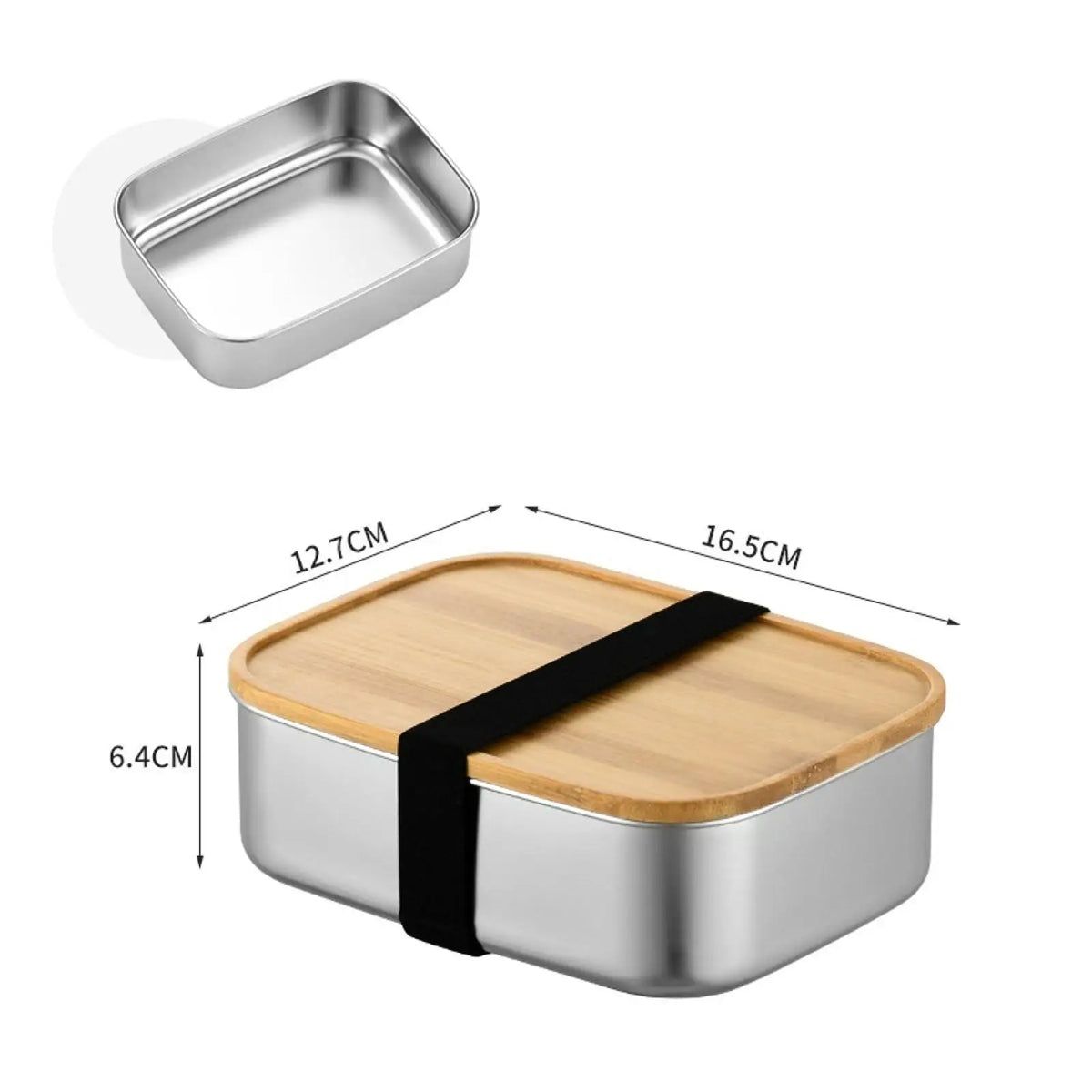 Stainless Steel Portable Bento Easy to Carry Rust Proof Crash-resistant Food Container for Dorm Commuting Office Picnic Kids Quake