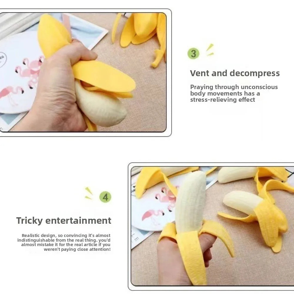 Anxiety Relief Banana Squeeze Toy Slow Rebound Simulated Banana Stress Relief Squeeze Ball Sensory Toys Stress Relief Toy Quake