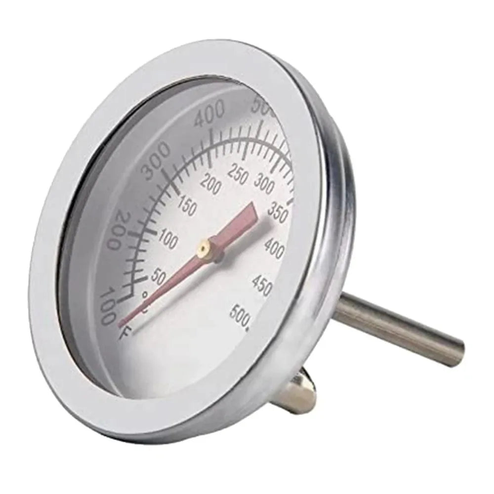 Stainless Steel Oven Thermometer Kitchen Barbecue Bbq Food Bread Thermometer Gauge Microwave Cooker Baking Thermometer 50 – 500℃ Quake Silver