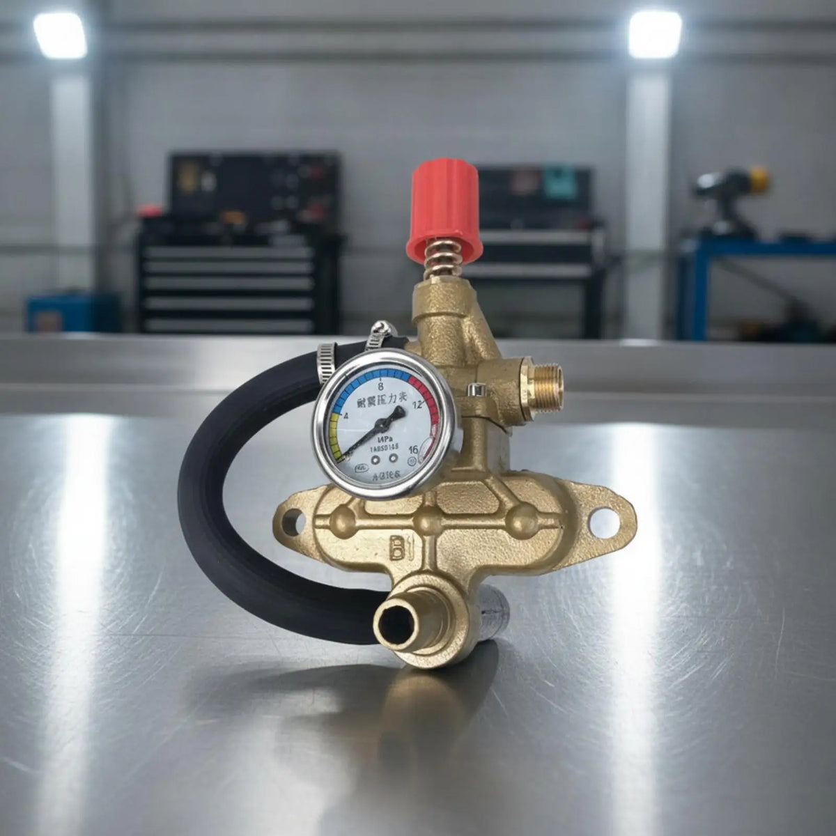 Pressure Washer Pump Head Replacement with Red Knob Pressure Adjustment for High Pressure Washer Service Quake