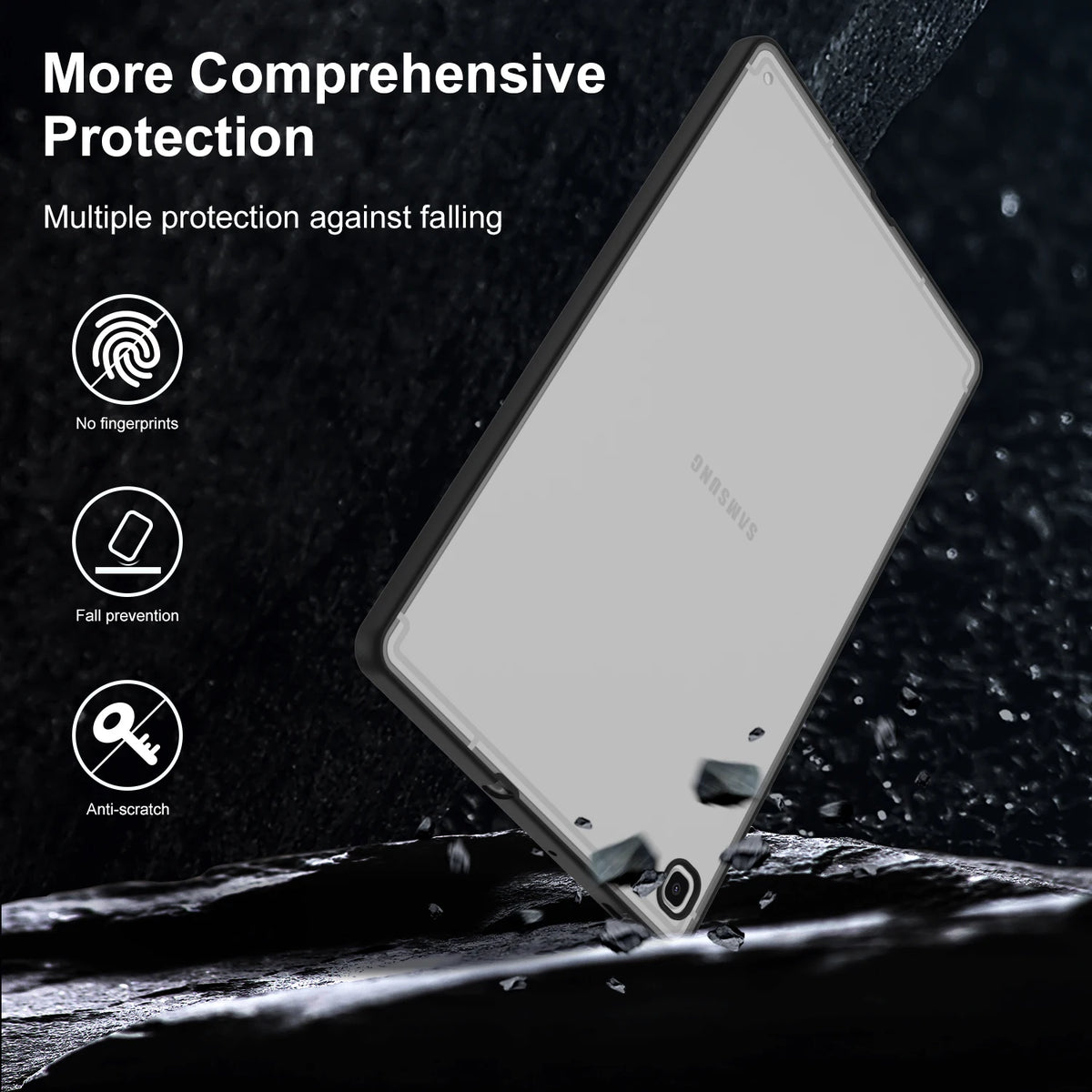 For Samsung Galaxy Tab TAB A8 Shockproof Protective Case - 10.5-inch Transparent Tablet Cover - Suitable for SM-X200/X205 Quake