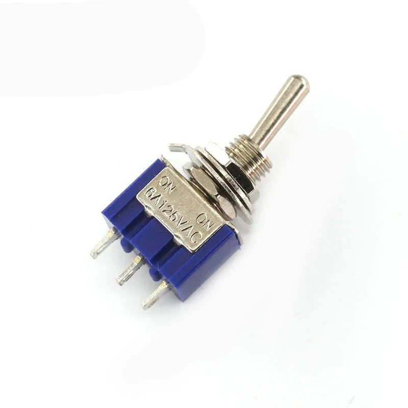 5Pcs AC ON-ON SPDT 2 Position Latching Toggle Switch 6A 125V Quake
