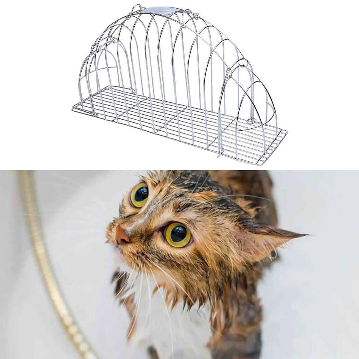 Blowing Cat Cage Portable Cat Nail Trimming Cage Cat Grooming Shower Cage for Small Dogs Puppy Rabbits Kitten Small Animals Quake