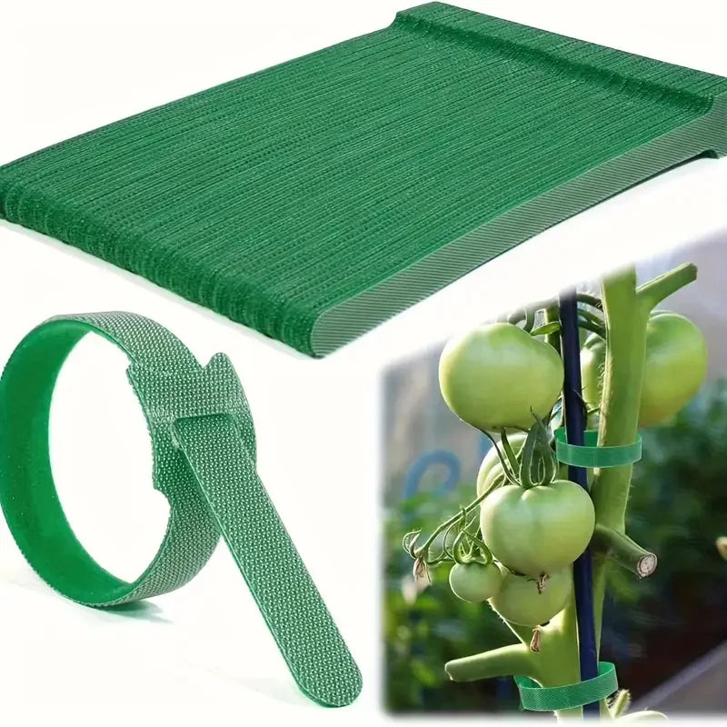 50/100Pcs Reusable Adjustable Non-Slip Nylon Plant Ties Perfect for Climbing Plants Support and Gardening Maintenance Tool Safe Quake