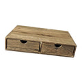 Coffee Pod Holder 2 Drawers Coffee Maker Machine Stand for Capsules Vintage Wooden Organizer for Office Coffee Accessories Quake DarkBrown