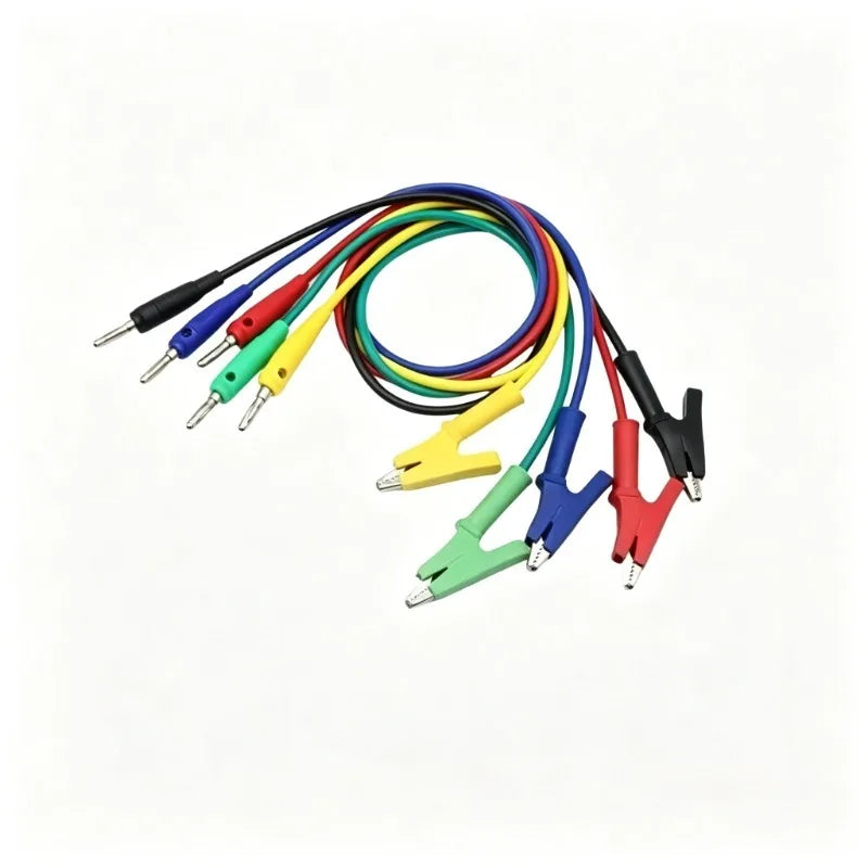 Flexible 18AWG 1M Test Jumper Cable,Stackable Banana Plug with Insulated Alligator Crocodile Clip for Lab Electrical Testing Quake