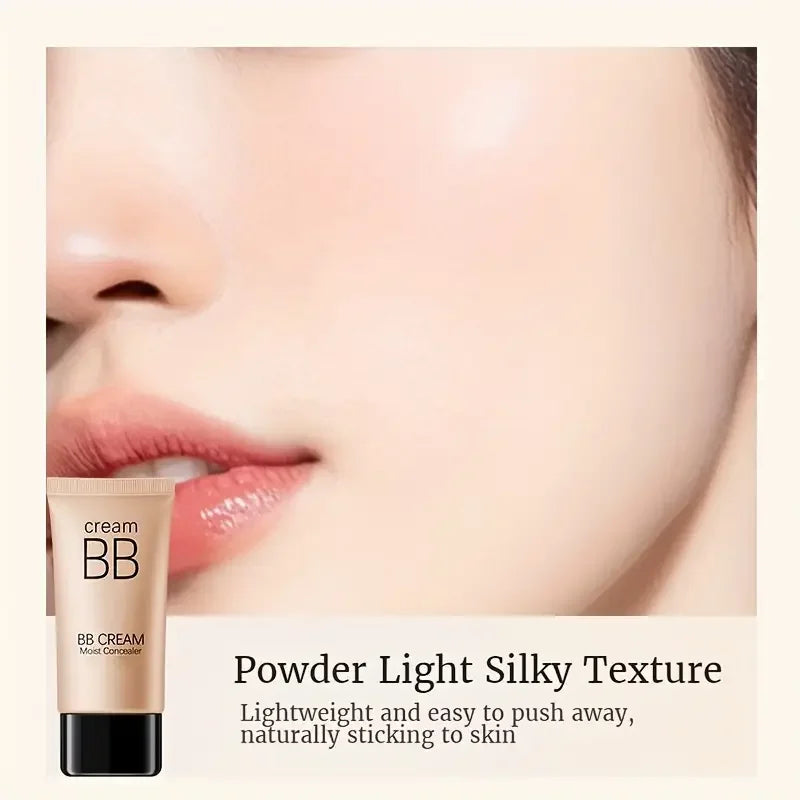 Waterproof BB Cream Full Coverage Concealer, Natural/Ivory Long-Lasting Foundation Makeup,Oil Control,Even Skin Tone,Hide Pores Quake