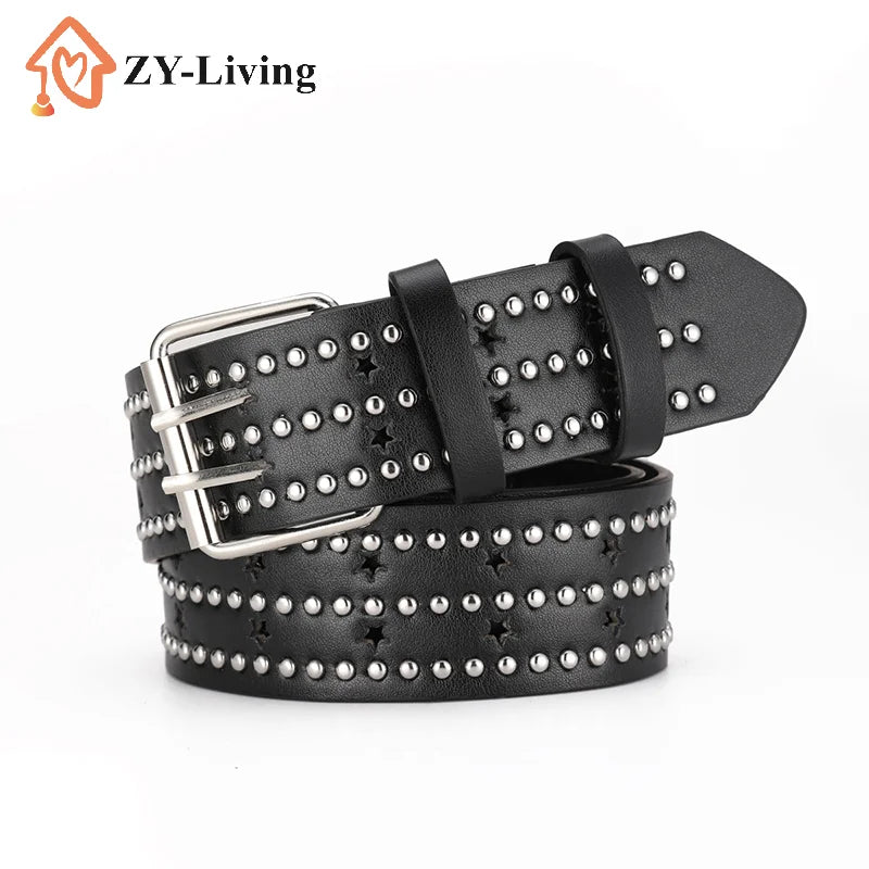 1Pcs Y2K Metal Belt For Men & Women Punk Hardware Jeans Belt Designer Belt Quake
