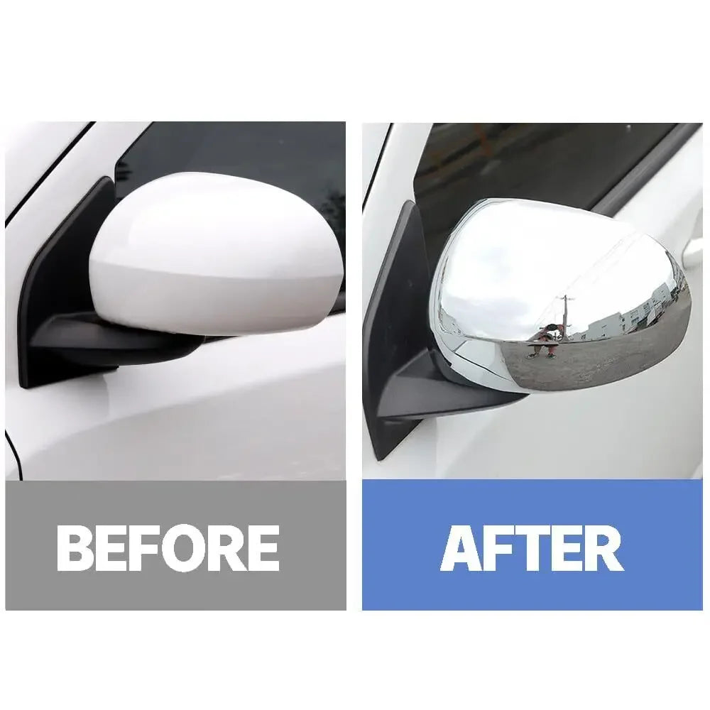 For Jeep Compass 2011-2015 Car Sticker Rearview Side Mirror Cover Wing Cap Exterior Door Rear View Case Trim Chrome Silver ABS Quake