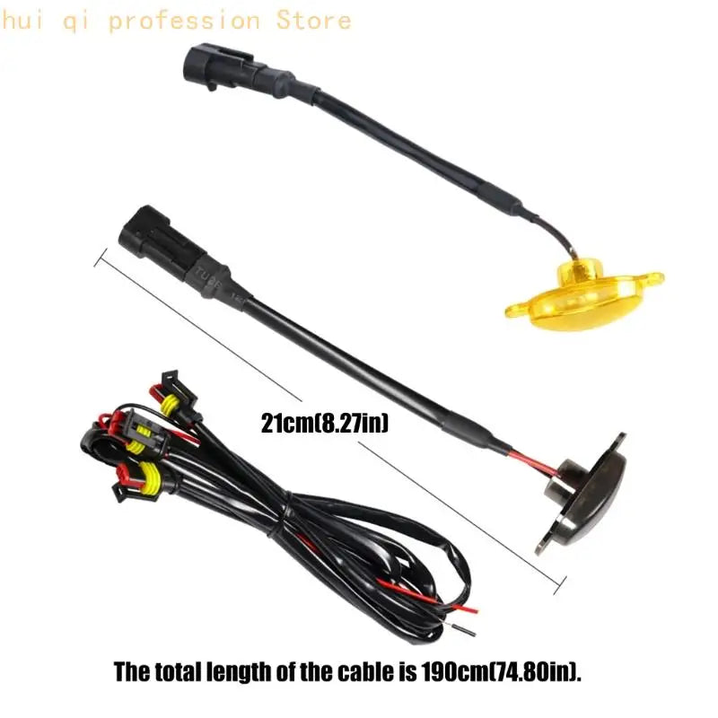 12V Vehicle Grille Light with Four LED Modules, ABS Housings and One-to-Four Connection Harness for Daytime Use H8WE Quake
