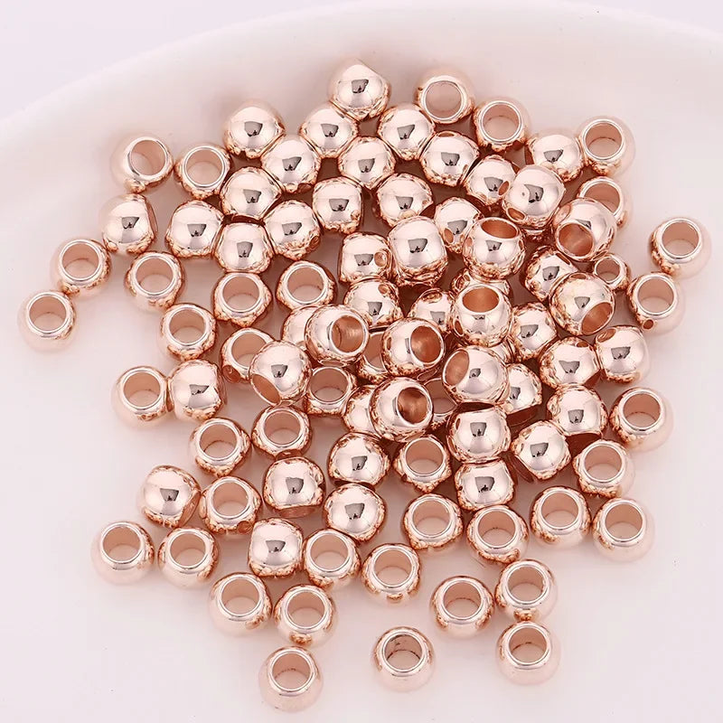 50pcs/Lot 8mm Gold Silver Hair Braid Beads Dreadlocks Hair Ring Braid Dreads Dreadlock Beads Cuffs Clips Approx 4mm Hole Quake 50pcs 8mm NO.3