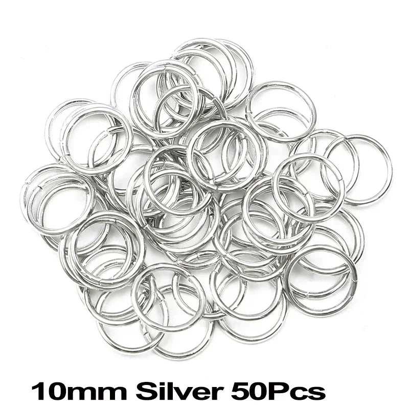 50Pcs Mix Color Hair Braids Dreadlock Beads Hair Cuffs Rings Tube Accessories Opening Hoop Circle 14-18mm Inner Hole Hair Rings Quake 50pcs 14mm NO.1