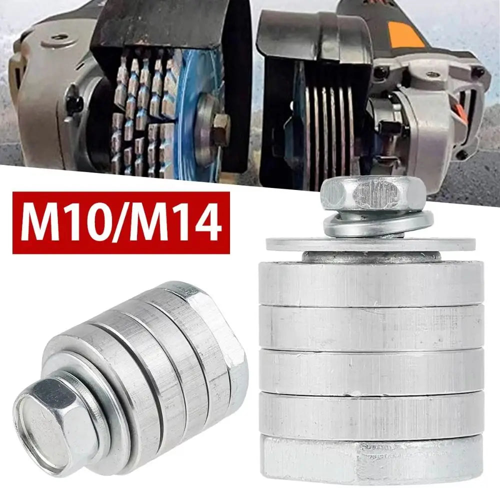 1Pcs Lock Nuts Slotting Angle Grinder Adapter Conversion Kit Power Tool Accessory Grooving Machine Adapter 100/125 Type M14 M10 Quake