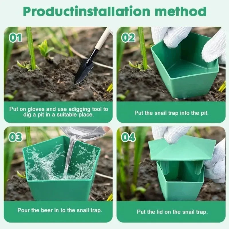 10/1PCS Garden Insect Trap House Snail Trap Catcher Pests Reject Gintrap Tools Household Farm Seedling Protector Garden Supplies Quake