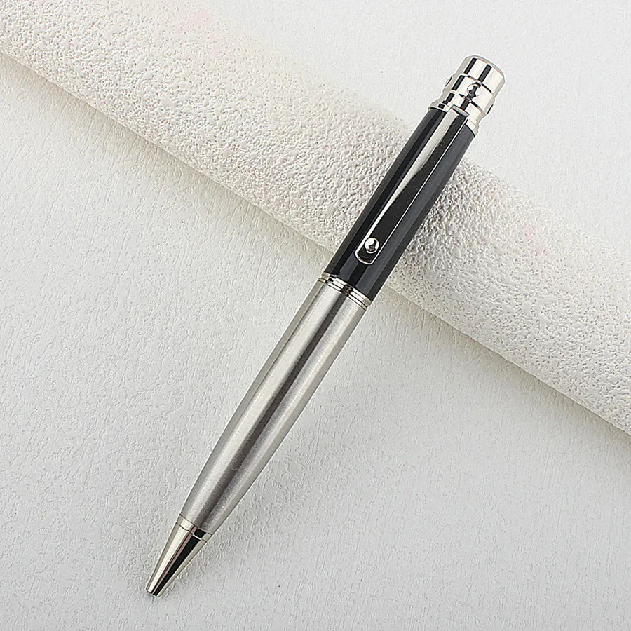 Elegant Vintage Rotating Metal Pen Smooth Blue Ink Writing High End Office Business Design with Pen Holder Quake 3010-4