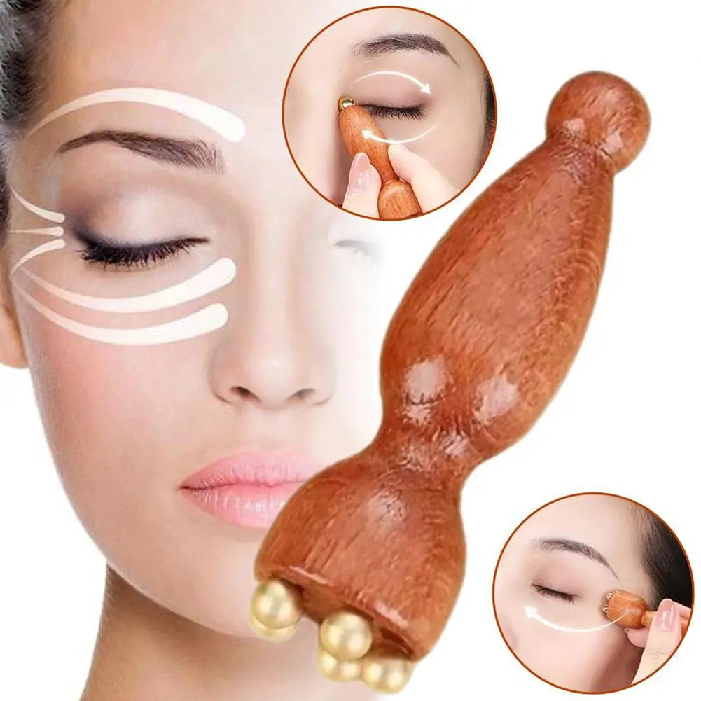 Facial massager tool Lotus Seedpod Shape Massager Sandalwood Face Eye Massage Tools Gua Sha Face Skin Care Massage Sticks Quake