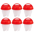 3/6pcs BPA Free Silicone Egg Boiler Steamer Non-stick Silicone Egg Cook Cups Fast Egg Poacher for Breakfast Kitchen Cooking Tool Quake 6pcs