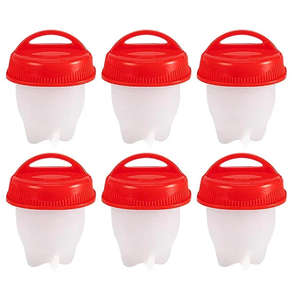 3/6pcs BPA Free Silicone Egg Boiler Steamer Non-stick Silicone Egg Cook Cups Fast Egg Poacher for Breakfast Kitchen Cooking Tool Quake 6pcs