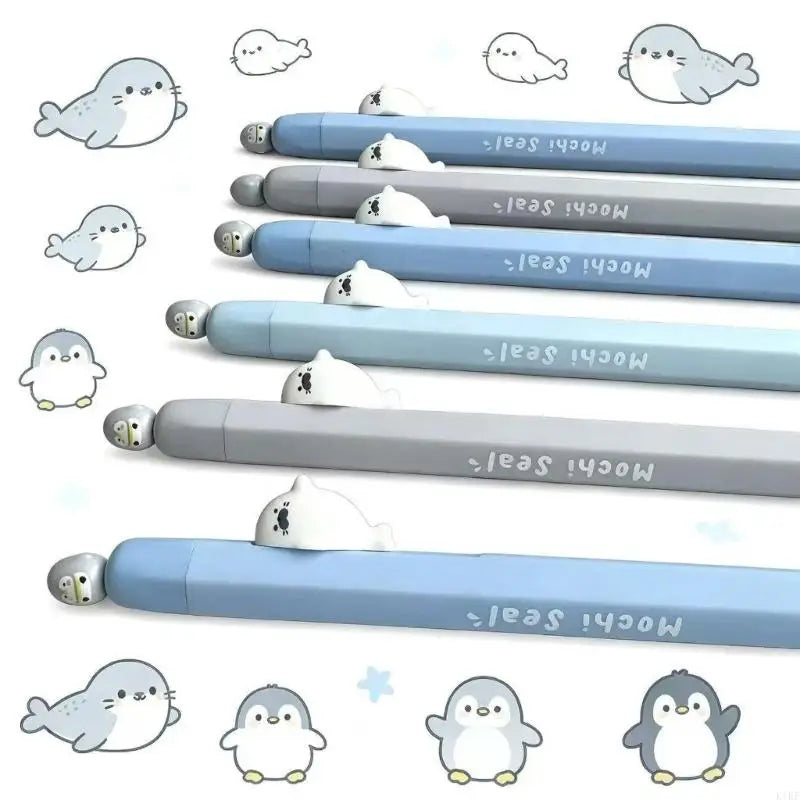 Retractable Gel Pen with Smooth Quick-Drying 0.5MM Pen Point, and Playful Animal Decorations for Writing K1KF Quake