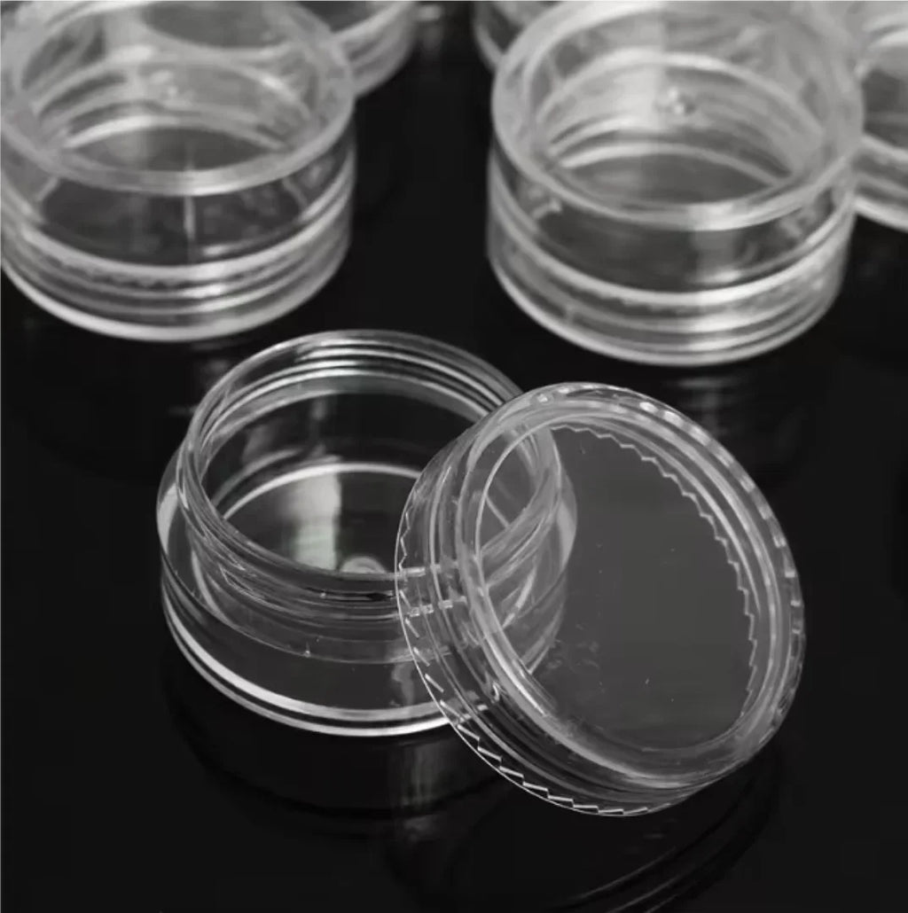 vvocci 50pcs 5g Clear Cosmetic Cream Sample Jars – Transparent Portable Containers for Balm, Lip Care & Skincare Quake