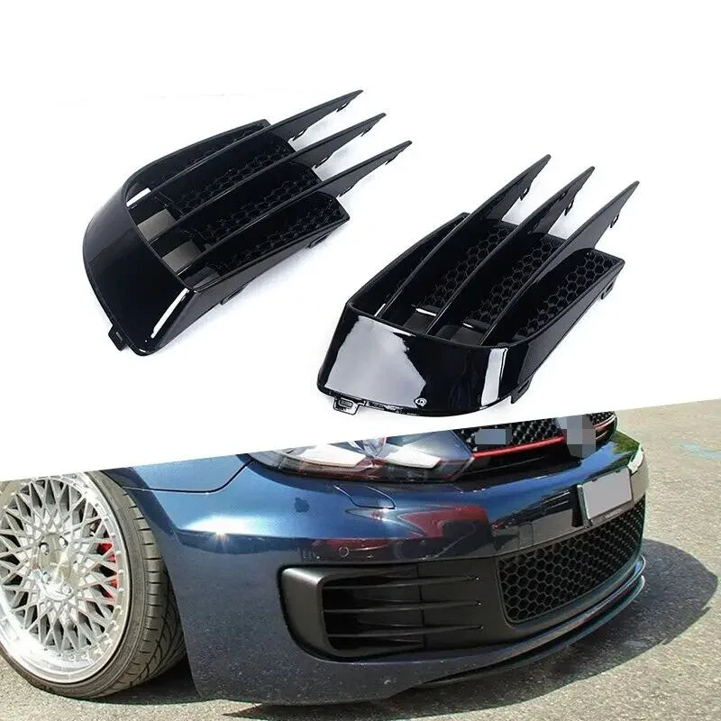 For VW Volkswagen Golf 6 MK6 VI GTI R R20 Car Front Fog Light Lamp Shade Hoods ABS Cover Trim Wind Eyebrow Bumper Grille Frame Quake