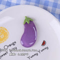 10pcs Simulation Sweet Fruit Vegetable Slice Resin Flatback Cabochon Fake Food For Hair Bows DIY Phone Crafts Making Accessories Quake eggplant