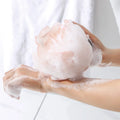 Soft Mesh Bath Ball Comfortable Cute Bubble Shower Net Ball Super Soft Large Non-Scattered Ball High-End Flower Bath Rub Bathing Quake wine red 30g