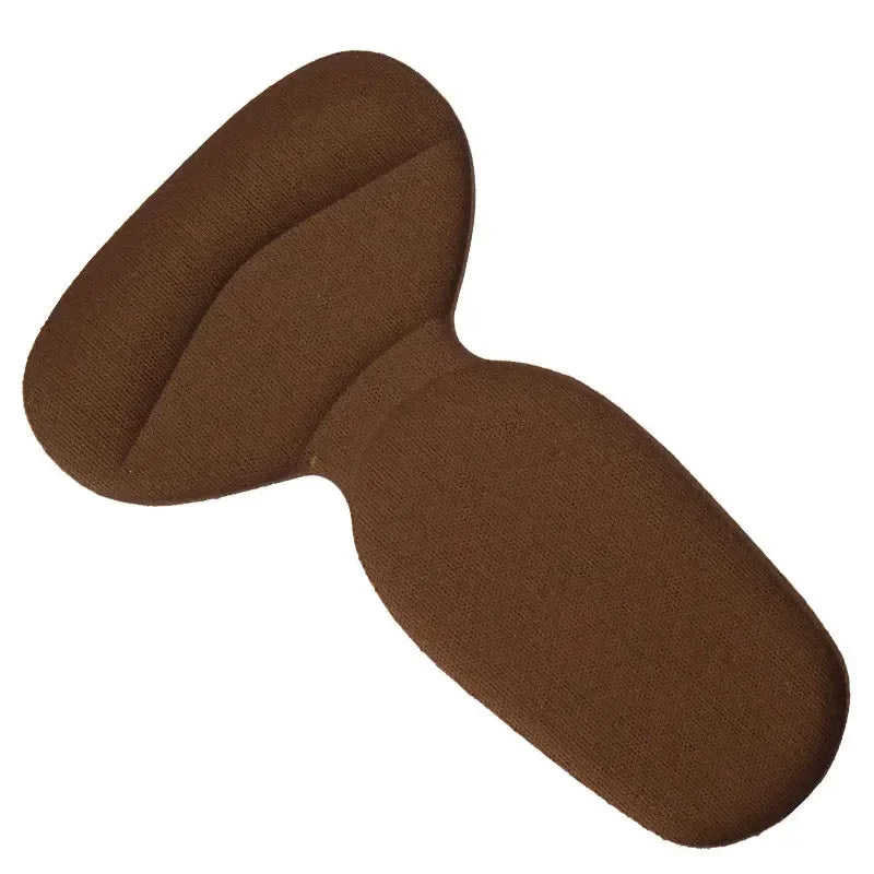 Heel Stickers Shoe Cushion Heel Protector for Shoes T Shape Sponge High Heels Inserts Heel Pads Shoe Adjuster Women Half Insoles Quake Brown
