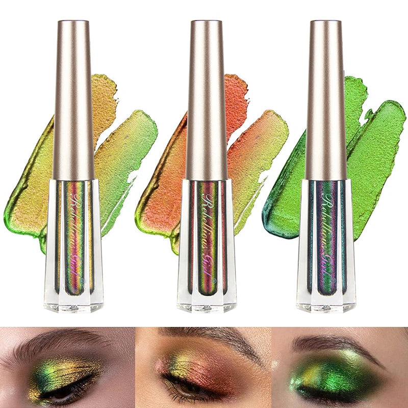 Chameleon EyeshadowsDiamond Glitter Liquid Eyeshadow StickHighly Pigmented Metallic Shimmering Long Lasting Shine All Makeup Quake 123