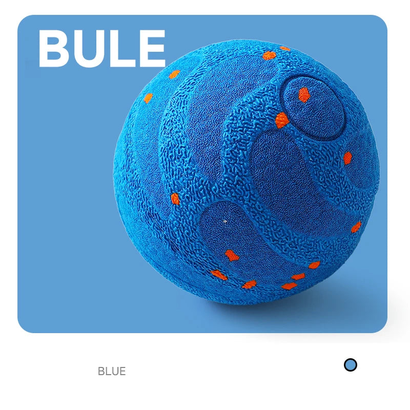 Smart Interactive Dog Toy-Indestructible E-TPU Toy Ball for Aggressive Chewers- Automatic Moving-Rechargeable Ball Quake Blue