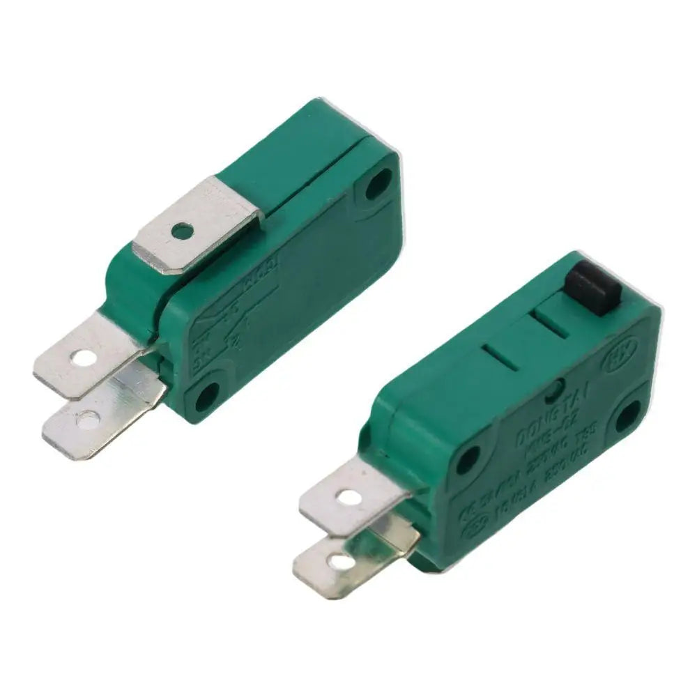 2pcs Durable KW3-OZ Micro Limit Switches 16A 125/250VAC Green Micro Switch SPDT NO NC 3 Pins Limit Switch PCB Terminals Quake