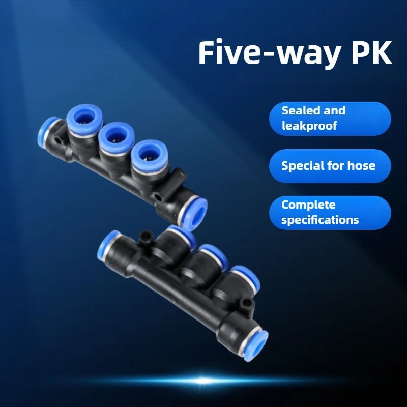 1PC PK PKG Pneumatic fittings: Pneumatic fittings, tubing quick connectors, tee PK6, 8 reducer PKG6-4,hose butt plastic fittings Quake