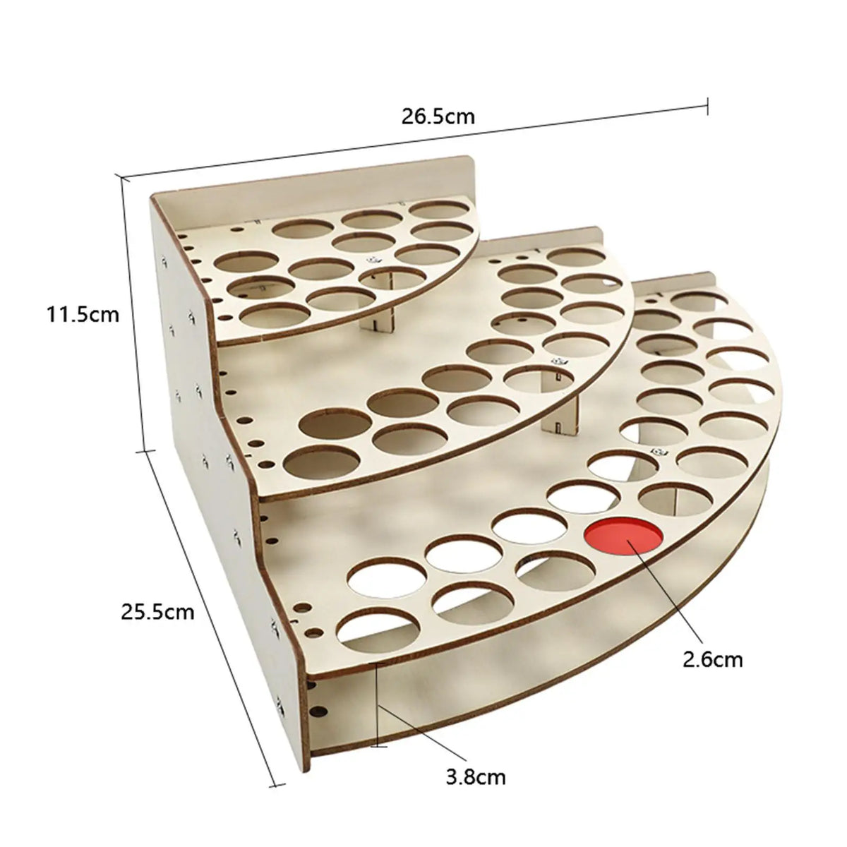 Wooden Craft Paint Storage Rack Easy Assembly Organizer Holder for Paint Bottles for Paint with Canvas Numbers Quake Default Title