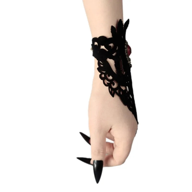 Halloween Spider Bracelet Goth Punk Witch Grim Reaper Cosplay Accessory Festival Party Decorative Finger Chain Costume Jewelry Quake