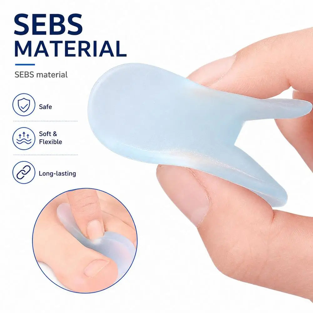 1Pair Foot Care Tool Gel Toe Separators Hallux Valgus Bunions Adjuster Corrector Silicone Thumb Orthotics Protector Straighten Quake