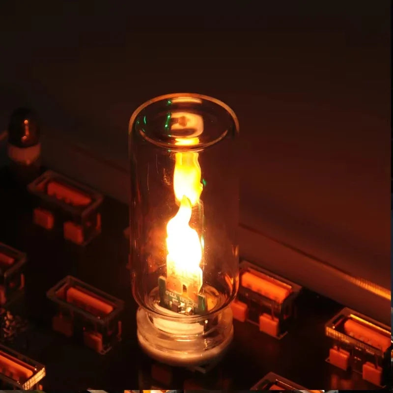 1pc Retro Night Light LED Frosted Clear Glass Candle Light USB Simulated Flame Warm Bulb Lighting for Room Festival Decoration Quake