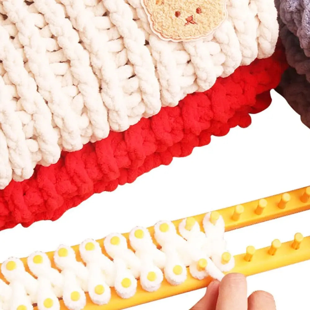 Gift Plastic Weaving Loom Knitting Kit DIY Handmade Craft DIY Machine Sewing Tools Rectangle Braiding Tool Women Quake