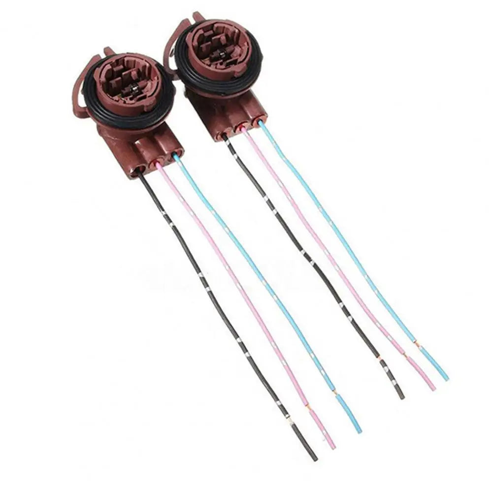 Turn Signal Lamp Socket Plug Waterproof Led Bulb Socket Adapters for Car 2 Pcs Pre-wired Harness Sockets High for 3156 for 3157 Quake 2pcs China