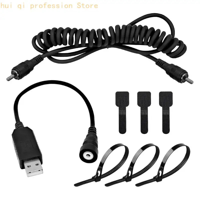 Snowmobile Heated Helmets Connector Plug Heating Cable Heated Helmets Adapter Suitable for Most Electric Face Shielding H8WE Quake CN