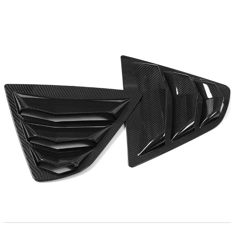 For Toyota Camry Sedan 2018-2023 Car Rear Louver Window Side Shutter Cover Trim Sticker Vent Scoop ABS Carbon Fiber Accessories Quake Carbon