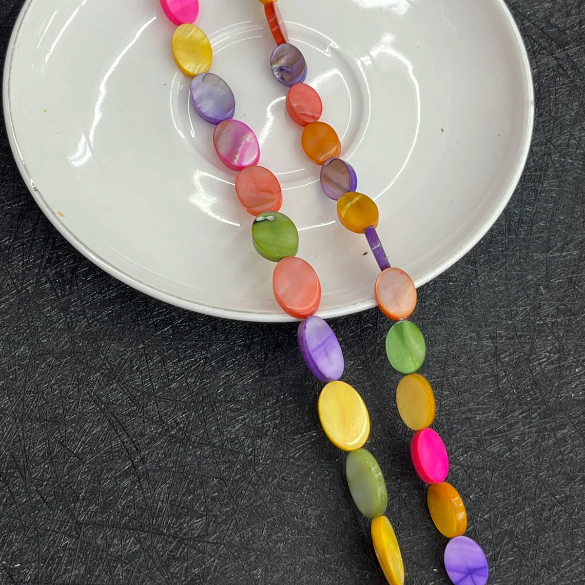 Oval Shell Beads 10x14mm Colorful Isolation Beads For Jewelry Making DIY Necklace Earrings Bracelet Accessory Quake