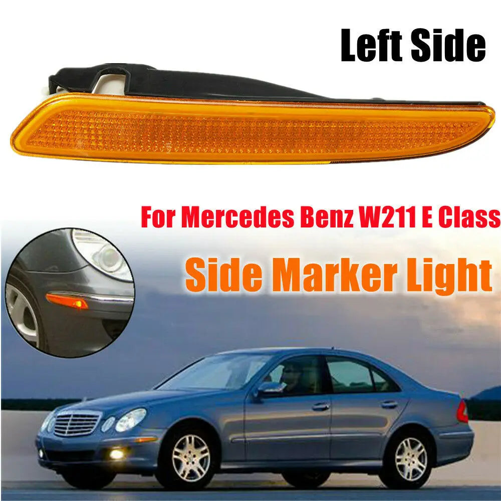 Auto Car Parts Right Left Side Marker Bumper Turn Signal Light Lamp For Benz W211 E Class 2007 2008 2009 Quake 1Pcs Left Side
