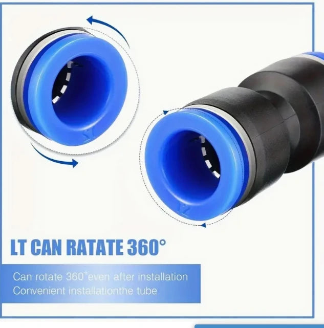 PU 5/10/20 PCS Quick Connect Air Hose Fitting - Universal Plastic Air Plug Connector for PU4/6/8/10/12mm Pipe Quake