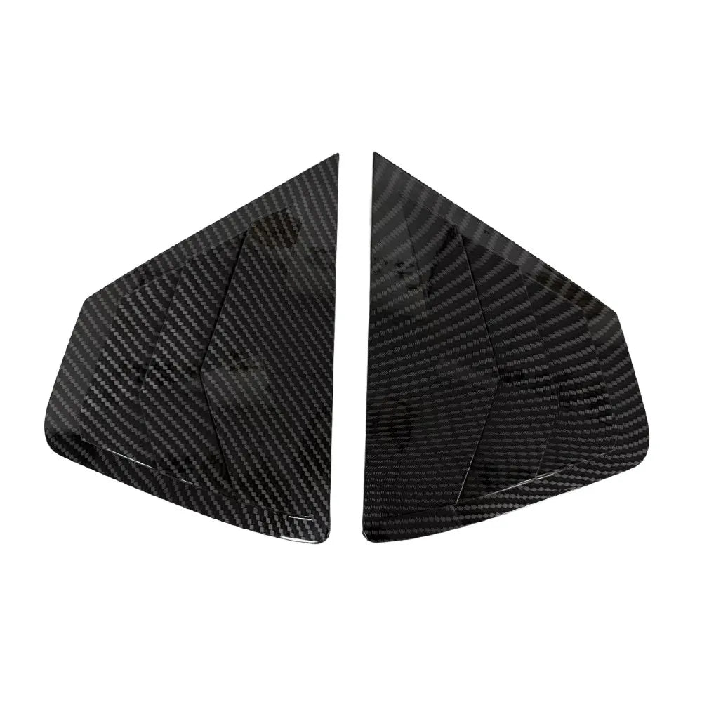 For Nissan Tiida Hatchback 2016-2021 Car Rear Louver Window Side Shutter Cover Trim Sticker Vent Scoop ABS Carbon Accessories Quake Carbon