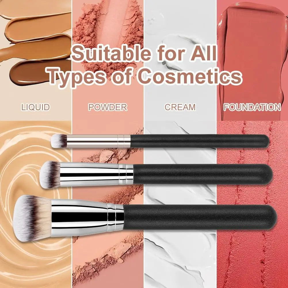 Makeup Brush Set, Professional Foundation Brush And Concealer Brushes, Dense Bristles, 100% Vegan Quake