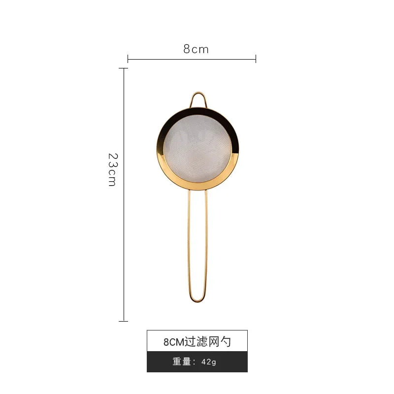 Soybean Milk Filter Screen Superfine Colander Stainless Steel Flour Screen Egg White Separator Quake Small size