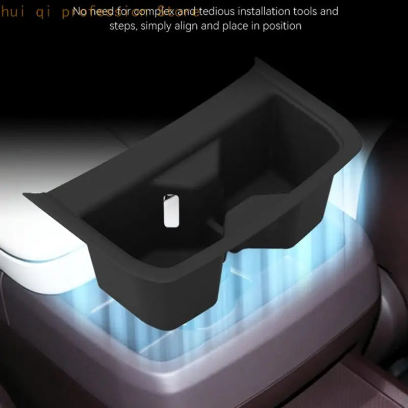 Flexible Rear Armrest Cup Insert for 2027 Rear Console, Black Liner H8WE Quake