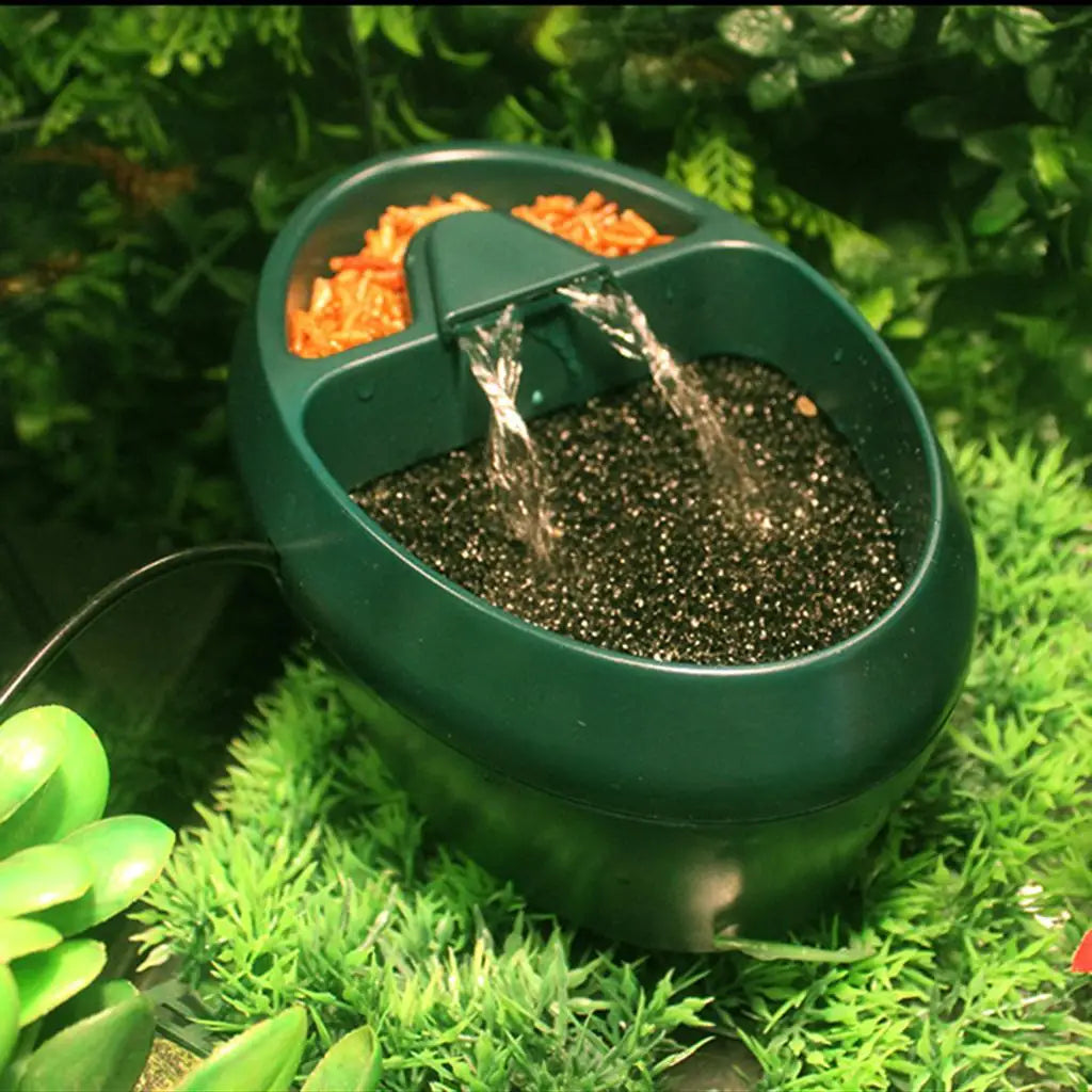 Reptile Water Dispenser , Gecko, , Tortoise, Bearded Dragon Drinking Water Dripper Large Fountain Water Dish Accessories Quake