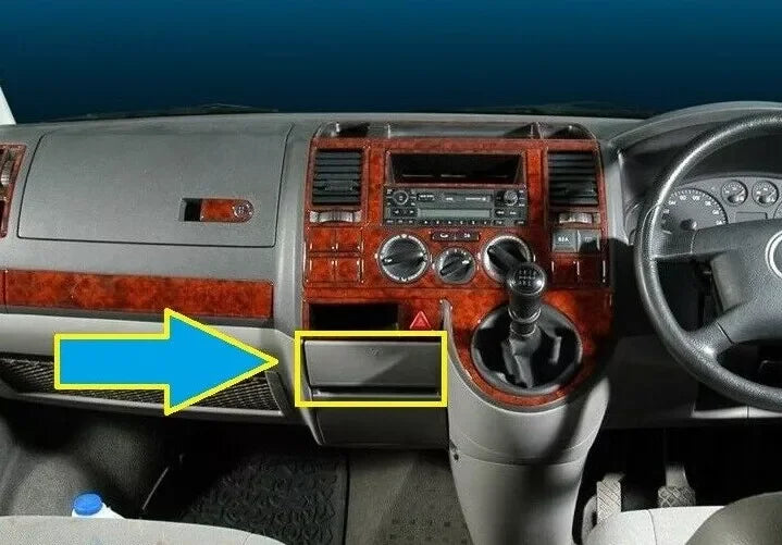 For VW Transporter T5 T5.1 2003-2015 7H285860130T Car Interior Water Console Front Dashboard Cup Holder Insert Double Hole Auto Quake